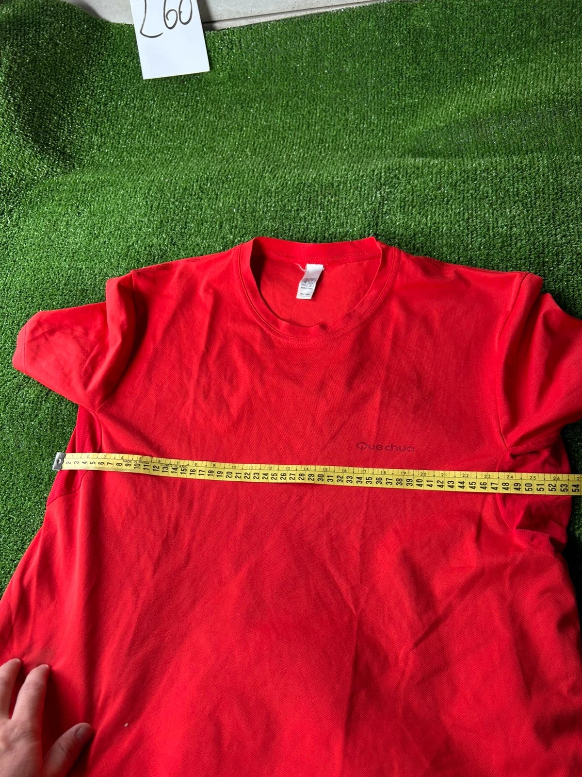 Red plain Quechua jersey t-shirt size xl – photo 8